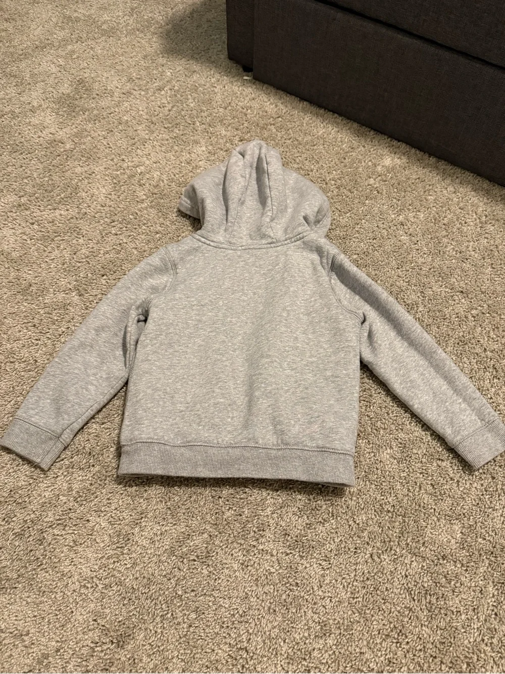 Carter's Light Gray Zip Hoodie with Mustard Lining